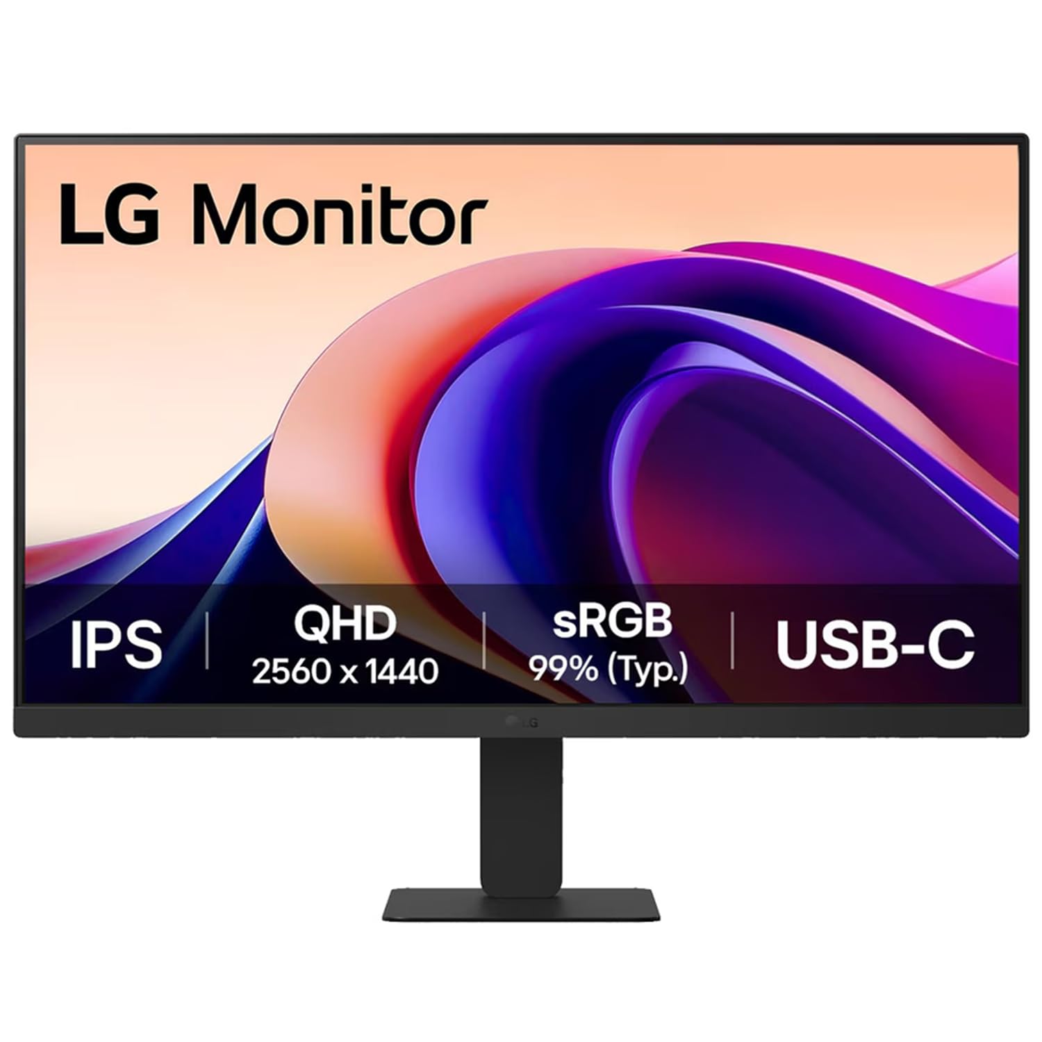 LG 24U631A IPS QHD (2560x1440) Monitor, 24 Inch, 100Hz, sRGB 99% (Typ.), HDR10, USB-C with PD 15W